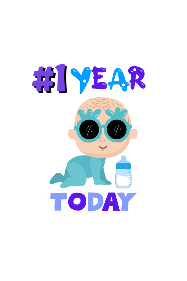 1 Year Celebration : Cool Baby Rompers Printed For Your Baby's Monthly Milestone SHP99