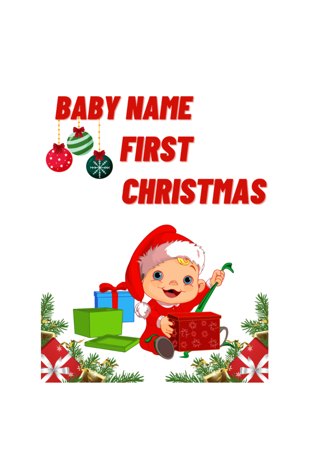Christmas Special : Customised Baby Rompers For Your Baby's First Christmas With Your Baby Name