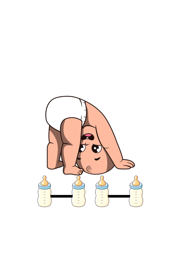 Papa’s Little Gym Buddy – Crushing Milk Reps in Style! (White Font) SHP99