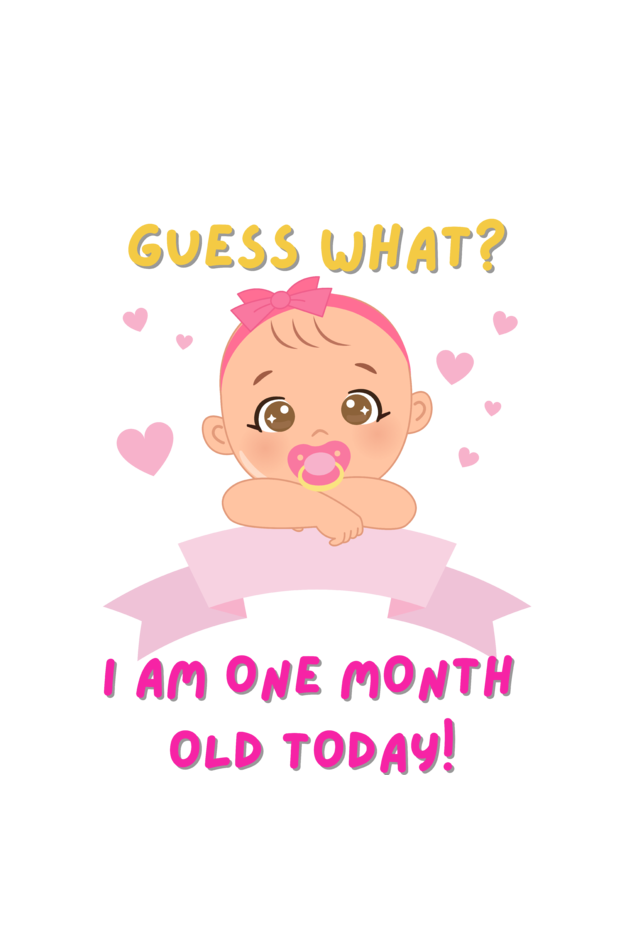 Tiny Bundle of Joy: Celebrating 1 Month of Sweetness of Your Cute Baby Girl! SHP99