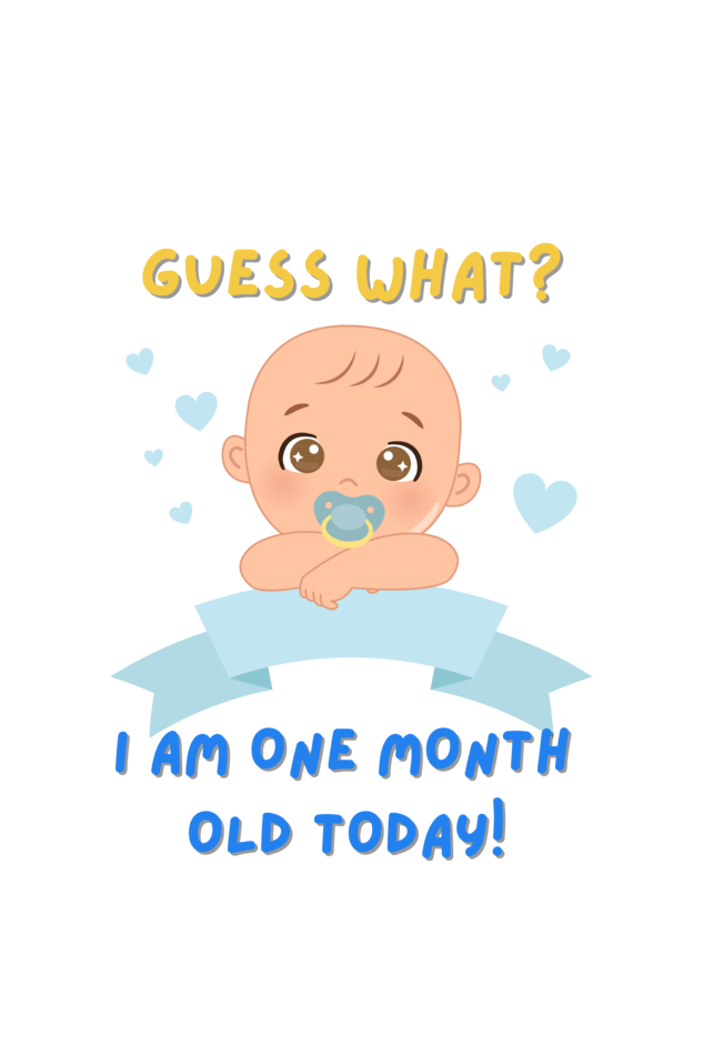 Tiny Bundle of Joy: Celebrating 1 Month of Sweetness of Your Cute Baby Boy! SHP99