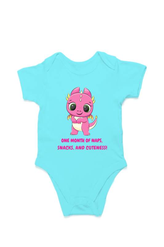 1 Month Celebration : Cute Dino Baby Romper For Your Baby Girl's Monthly Milestone! SHP99