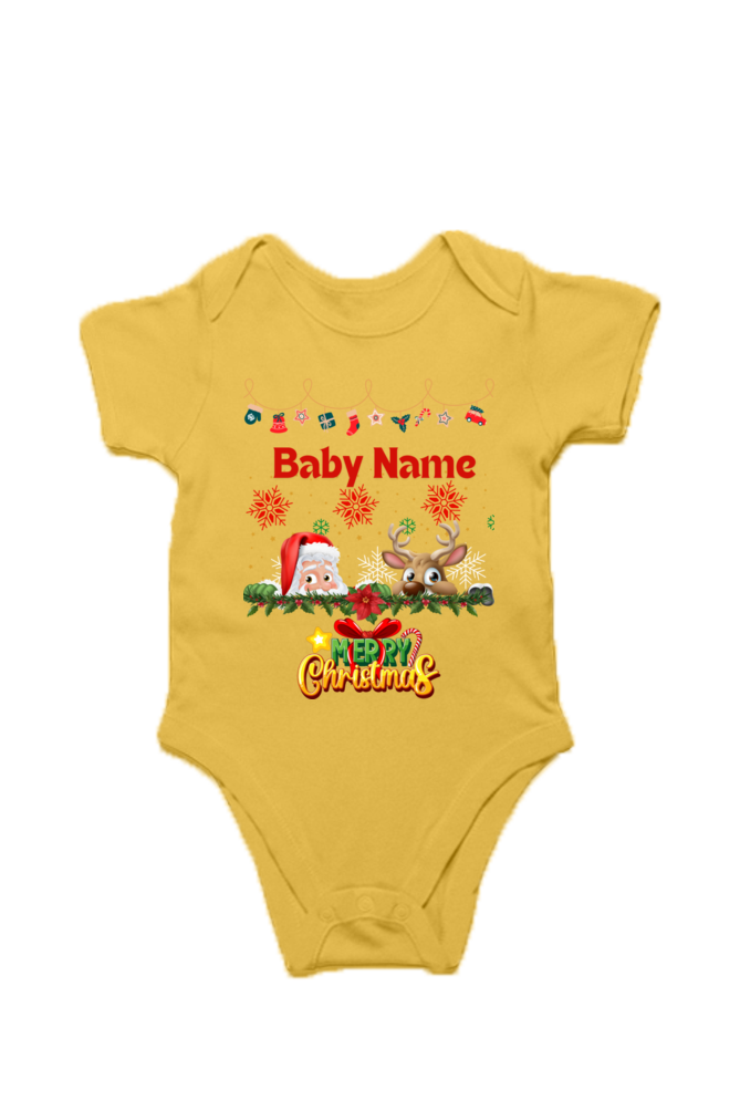 Christmas Santa Special : Customised Baby Rompers For Your Baby's First Christmas With Your Baby Name