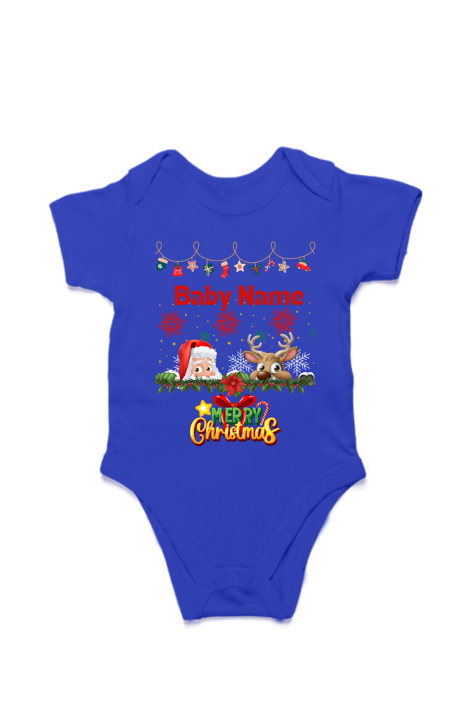 Christmas Santa Special : Customised Baby Rompers For Your Baby's First Christmas With Your Baby Name