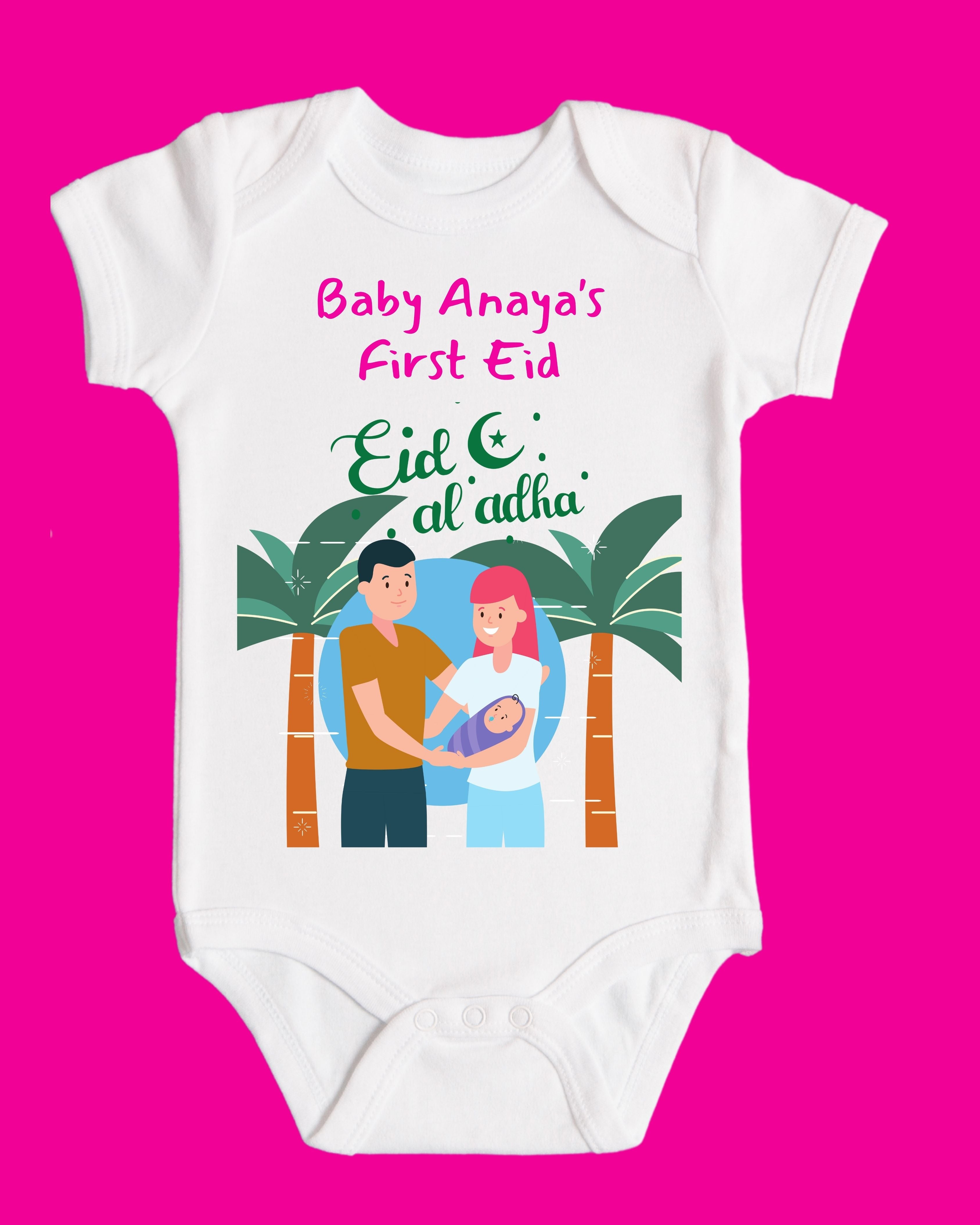 Eid Mubarik  Printed Style  Romper For Boys #NNJ147