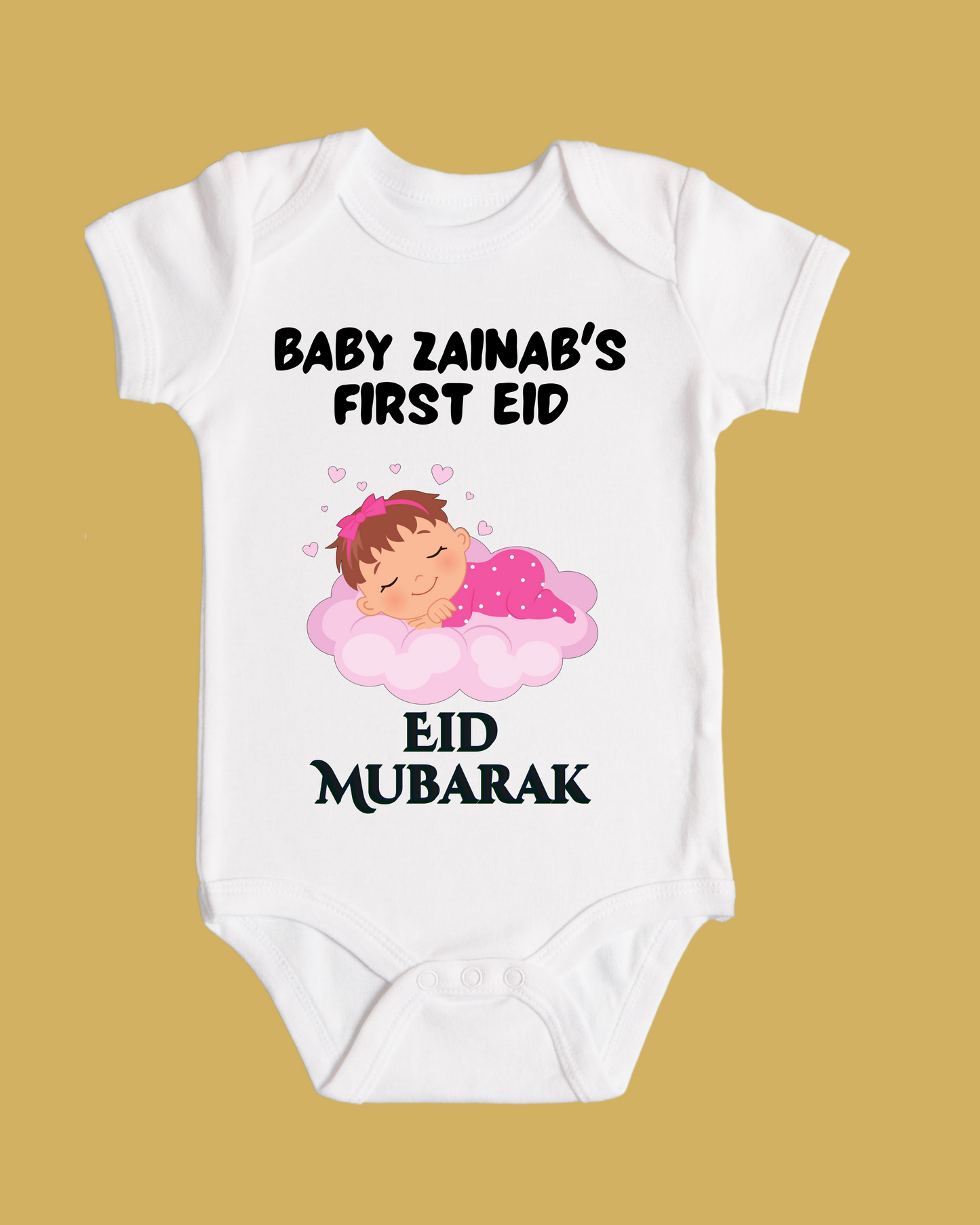 Eid Special Romper Baby Girl White Half Sleeve SHP00