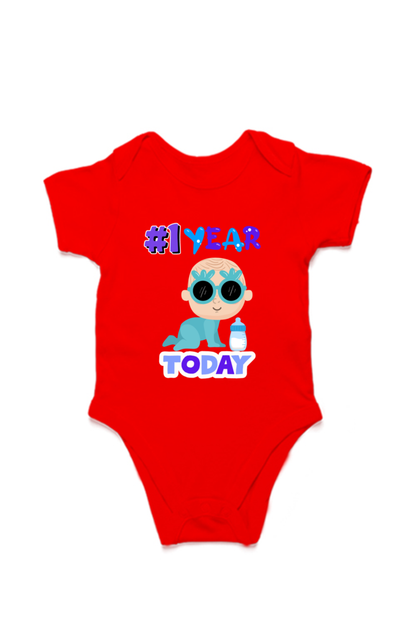 1 Year Celebration : Cool Baby Rompers Printed For Your Baby's Monthly Milestone  SHP99