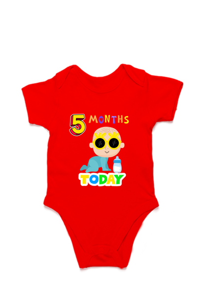 5 Month Celebration :  Cool Baby Rompers Printed For Your Baby's Monthly Milestone  SHP99