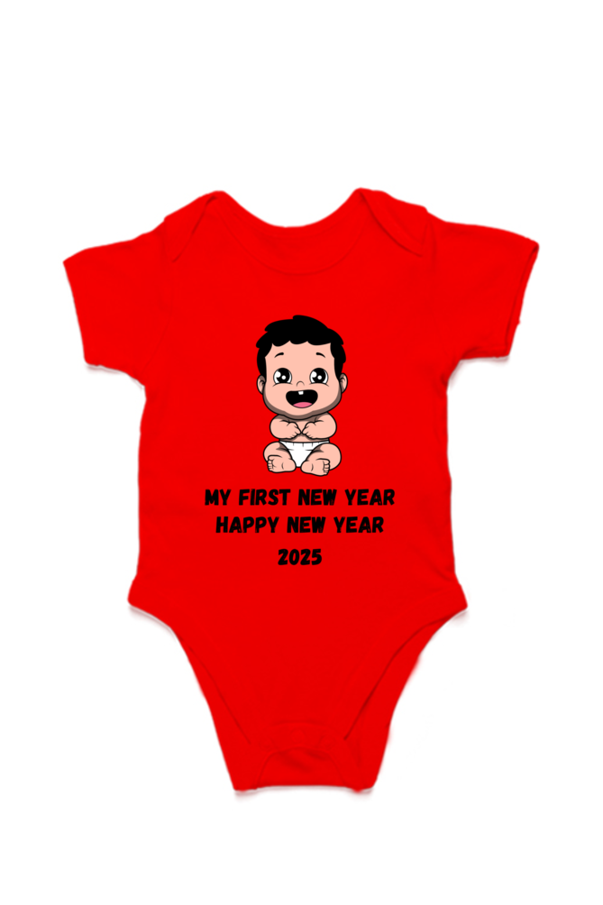 New Year 2025 Baby Romper – Soft, Stylish & Festive (Desgin 2)