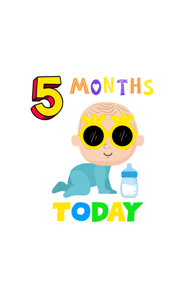 5 Month Celebration :  Cool Baby Rompers Printed For Your Baby's Monthly Milestone  SHP99