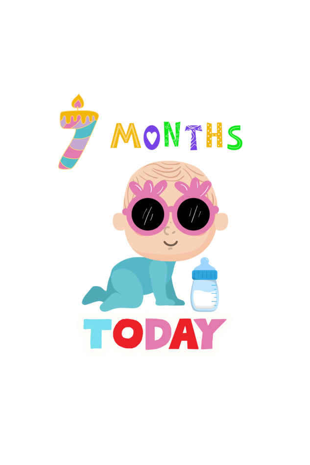 7 Month Celebration : Cool Baby Rompers Printed For Your Baby's Monthly Milestone  SHP99