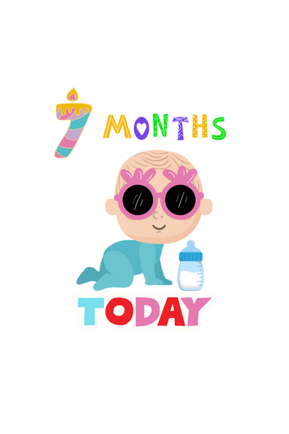 7 Month Celebration : Cool Baby Rompers Printed For Your Baby's Monthly Milestone  SHP99
