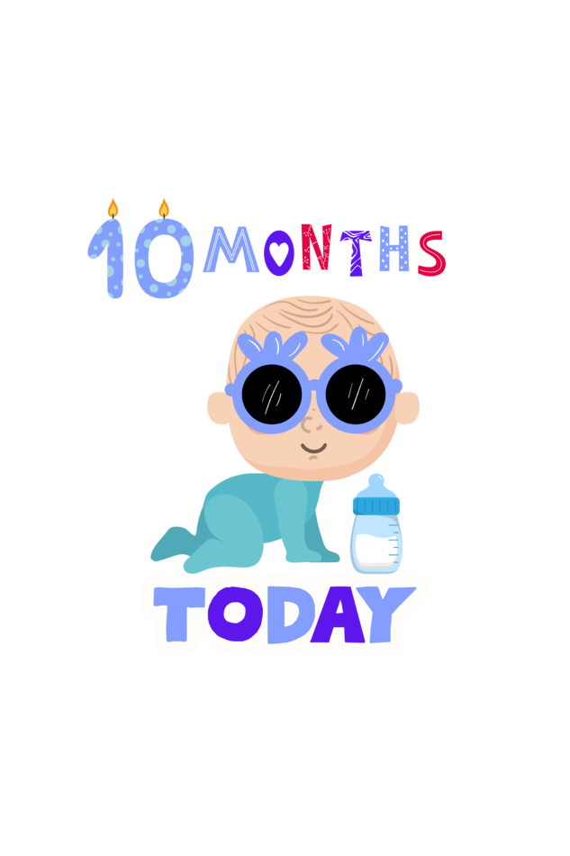 10 Month Celebration :  Cool Baby Rompers Printed For Your Baby's Monthly Milestone  SHP99