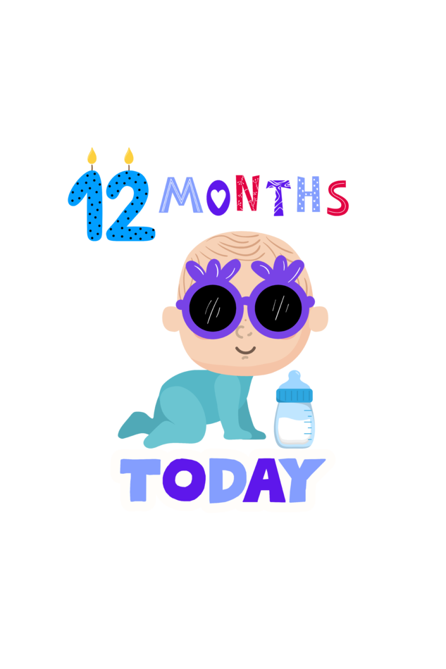 12 Month Celebration : Cool Baby Rompers Printed For Your Baby's Monthly Milestone