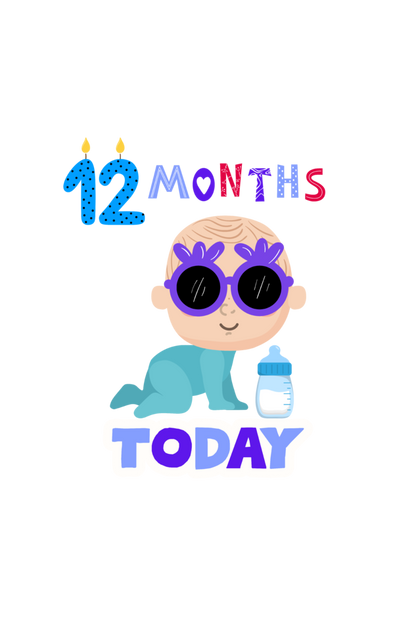 12 Month Celebration : Cool Baby Rompers Printed For Your Baby's Monthly Milestone