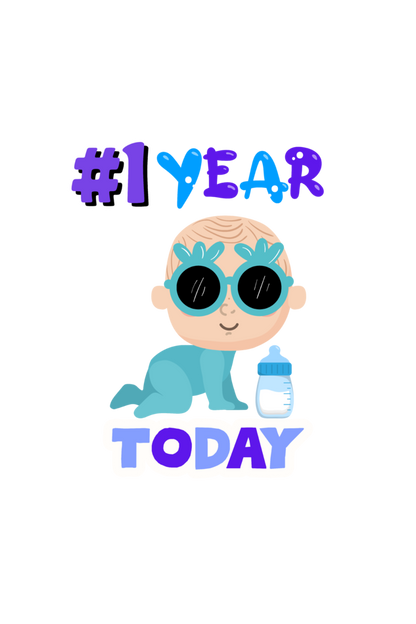1 Year Celebration : Cool Baby Rompers Printed For Your Baby's Monthly Milestone  SHP99