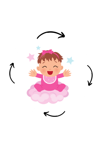 Funny Baby Girl Romper for Your Little Diva - Milk, Naps, Poop, Repeat (White Font)