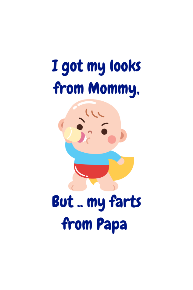 Funny Baby Boy Rompers - Mommy’s Looks, Daddy’s Farts – A Perfect Combo!