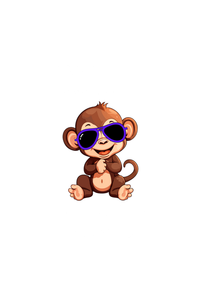 Funny Baby Boy Rompers - Mommy’s Looks, Daddy’s Farts – A Perfect Combo! (Cute Monkey - White Font)