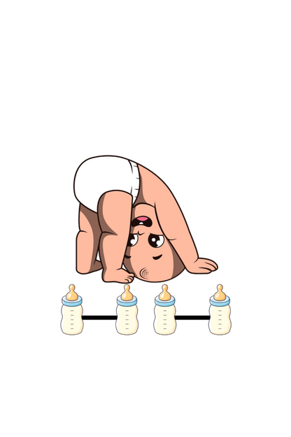 Papa’s Little Gym Buddy – Crushing Milk Reps in Style! (White Font)