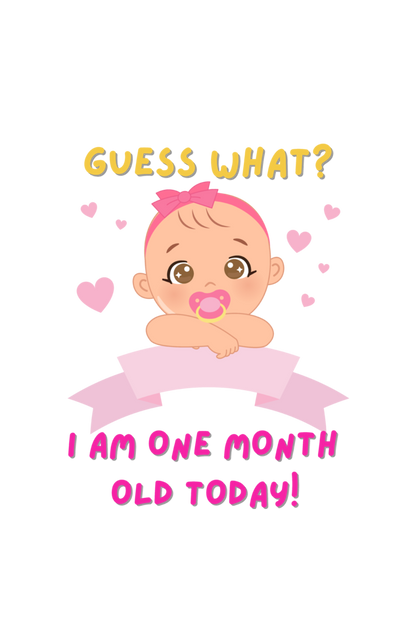 Tiny Bundle of Joy: Celebrating 1 Month of Sweetness of Your Cute Baby Girl!