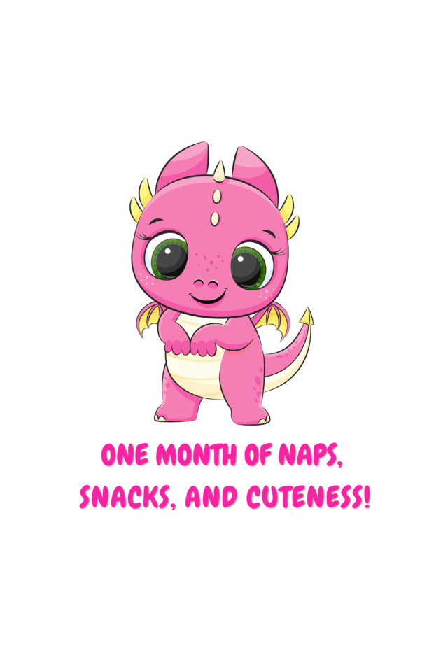 1 Month Celebration : Cute Dino Baby Romper For Your Baby Girl's Monthly Milestone!