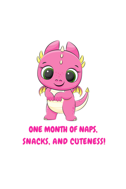 1 Month Celebration : Cute Dino Baby Romper For Your Baby Girl's Monthly Milestone!