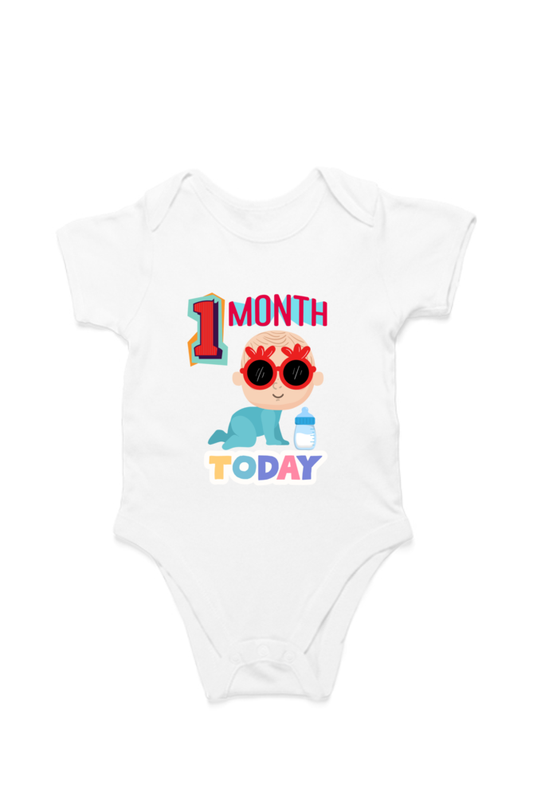 1 Month Celebration :  Cool Baby Rompers Printed For Your Baby's Monthly Milestone