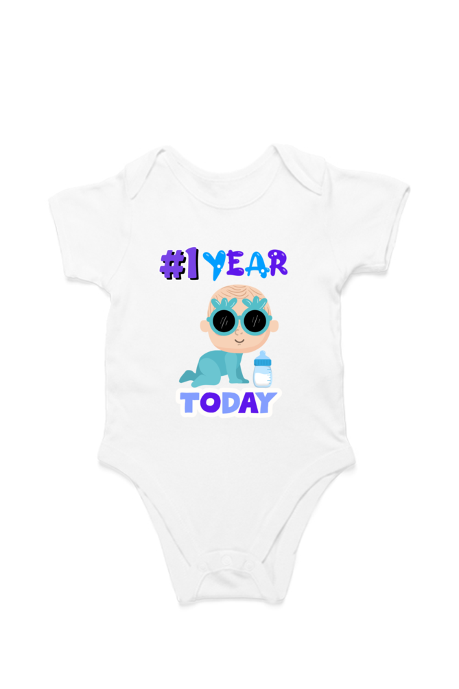 1 Year Celebration : Cool Baby Rompers Printed For Your Baby's Monthly Milestone  SHP99