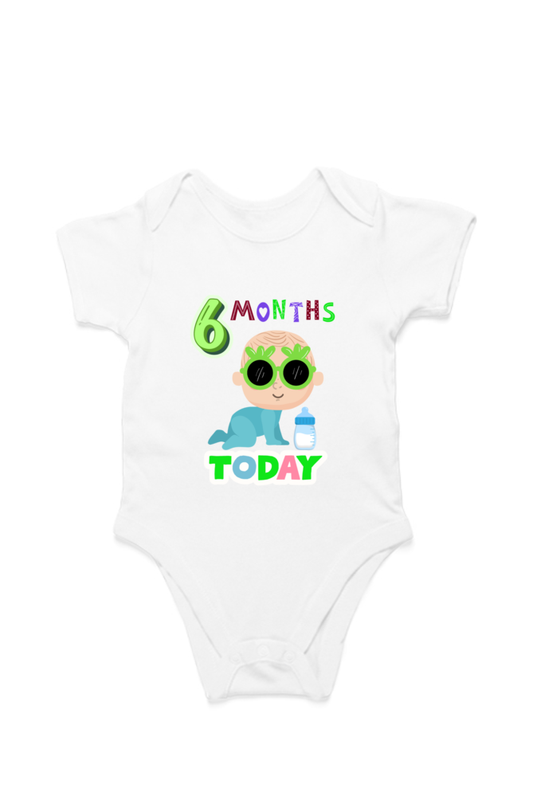6 Month Celebration :  Cool Baby Rompers Printed For Your Baby's Monthly Milestone