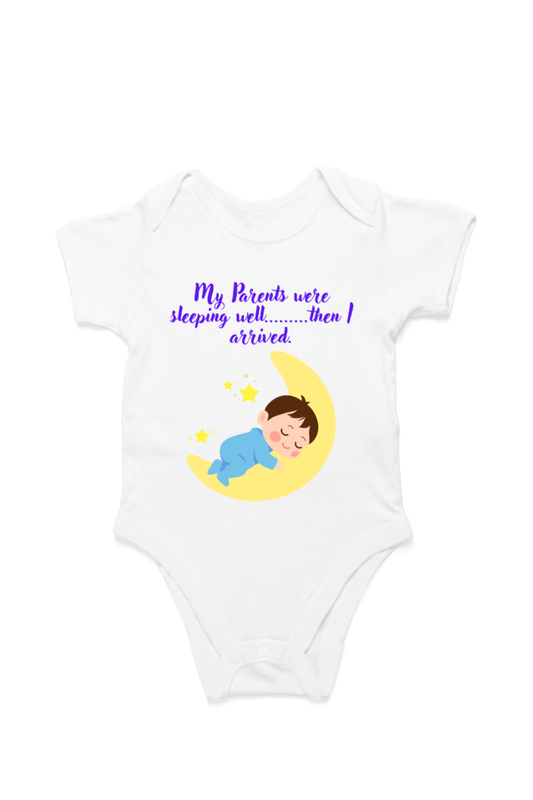 Funny Baby Boy Rompers - Because Sleep Was Overrated… Until He Arrived!