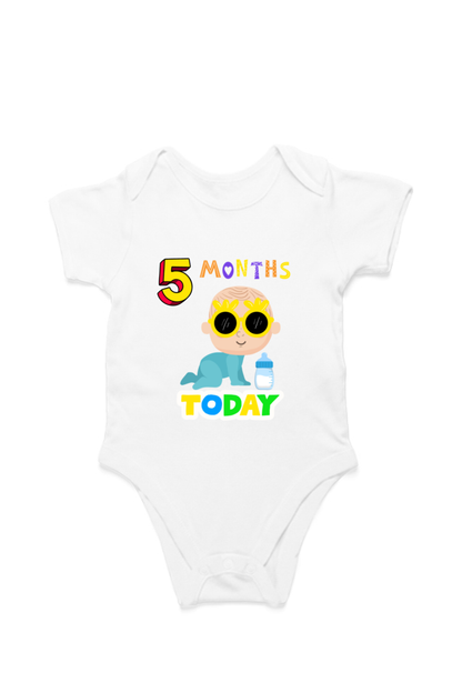 5 Month Celebration :  Cool Baby Rompers Printed For Your Baby's Monthly Milestone  SHP99