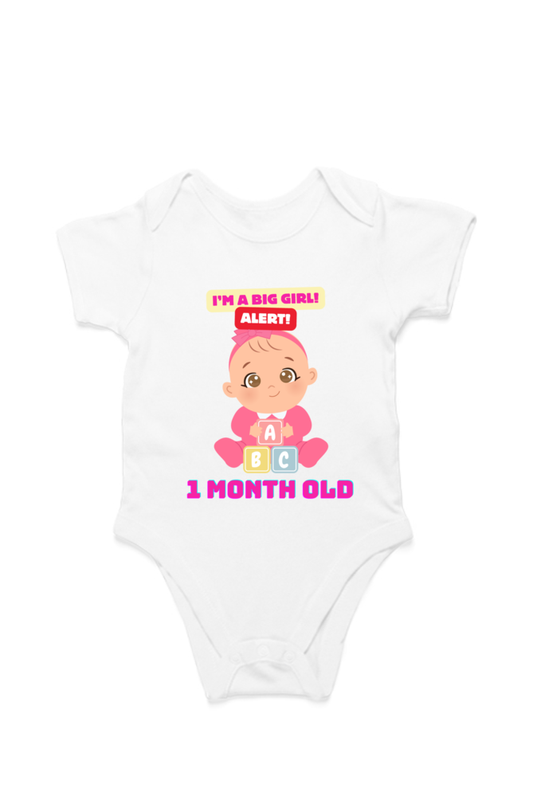 Tiny Bundle of Joy: Celebrating 1 Month of Sweetness of Your Baby Girl! (Desgin 2)