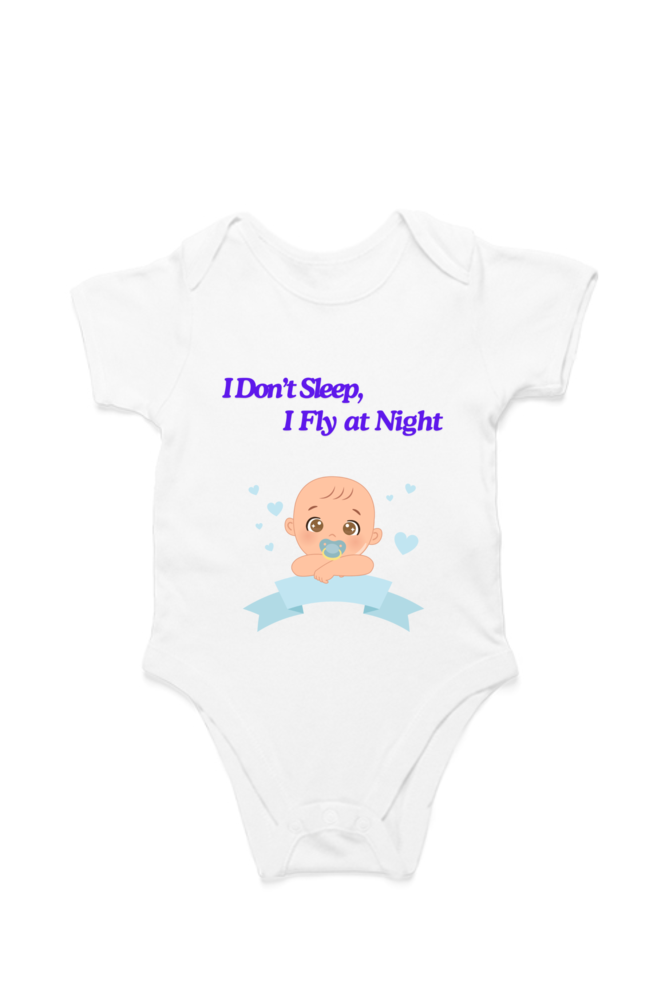 Funny Baby Boy Romper for Your Little Night Owl - I Don’t Sleep, I Fly at Night (Design 2)