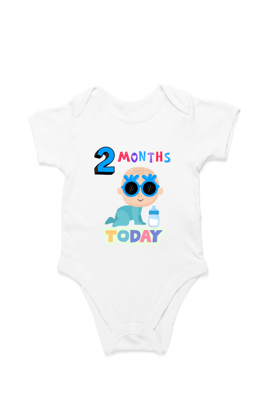 2 Month Celebration :  Cool Baby Rompers Printed For Your Baby's Monthly Milestone