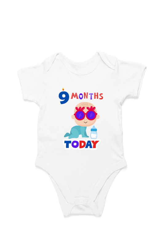 9 Month Celebration : Cool Baby Rompers Printed For Your Baby's Monthly Milestone