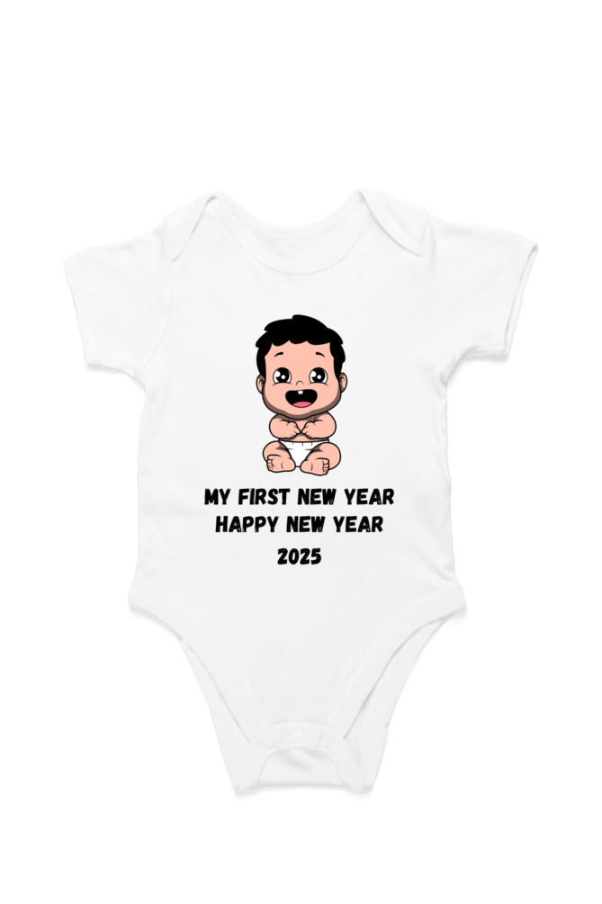 New Year 2025 Baby Romper – Soft, Stylish & Festive (Desgin 2)