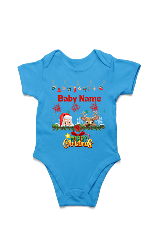 Christmas Santa Special : Customised Baby Rompers For Your Baby's First Christmas With Your Baby Name SHP00
