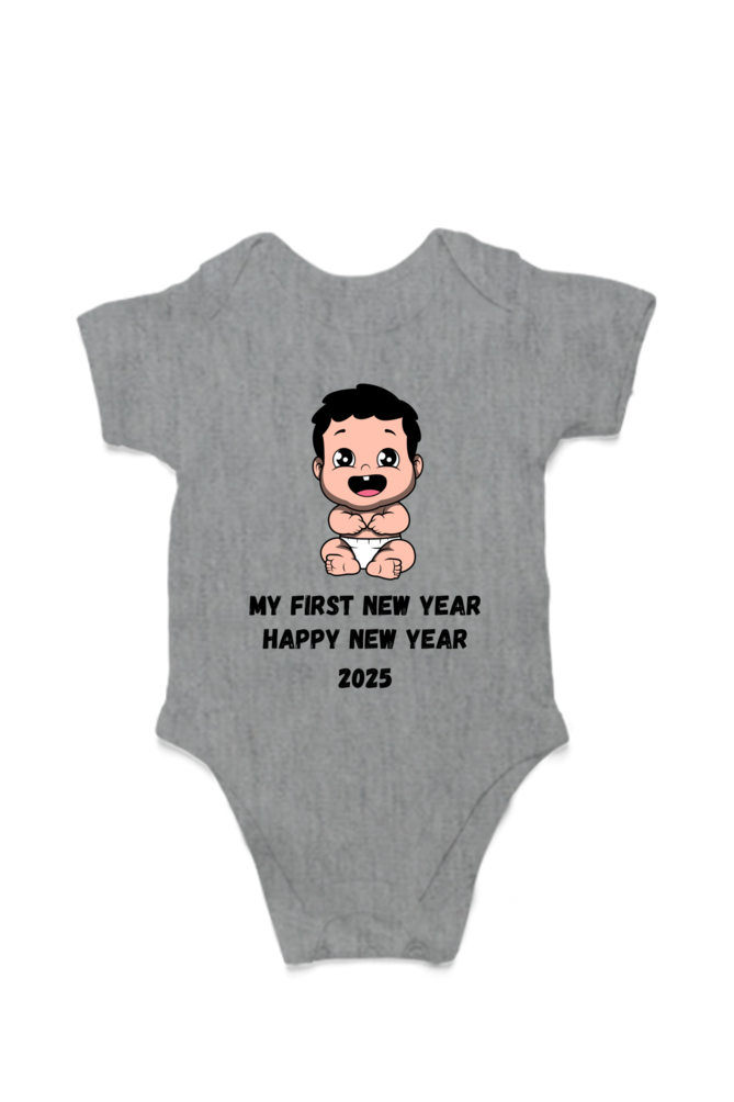 New Year 2025 Baby Romper – Soft, Stylish & Festive (Desgin 2)