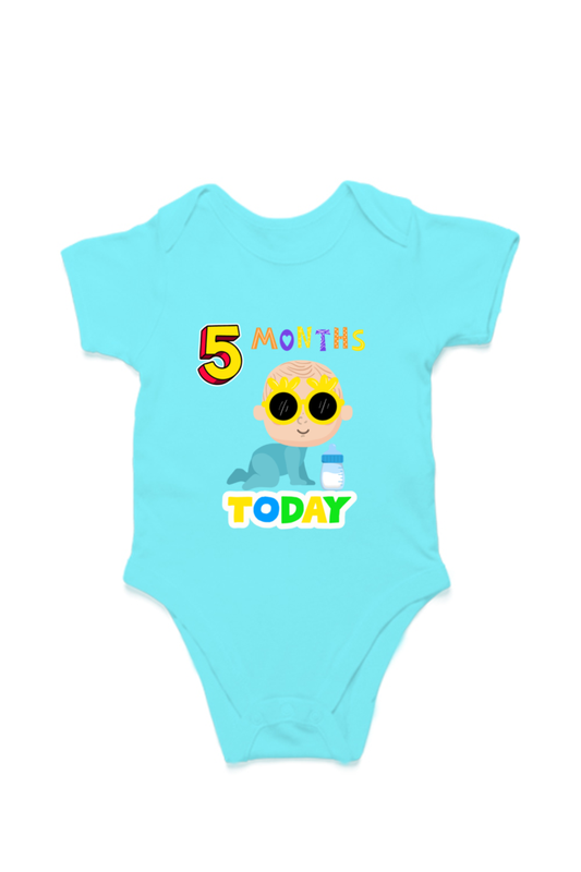 5 Month Celebration :  Cool Baby Rompers Printed For Your Baby's Monthly Milestone  SHP99