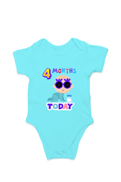 4 Month Celebration :  Cool Baby Rompers Printed For Your Baby's Monthly Milestone  SHP99
