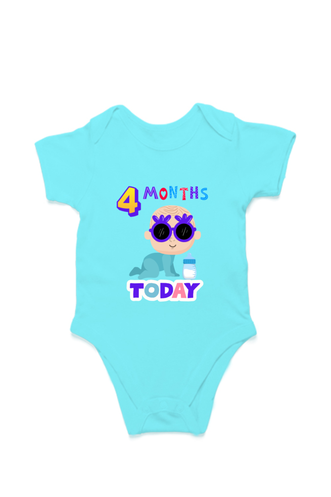 4 Month Celebration :  Cool Baby Rompers Printed For Your Baby's Monthly Milestone  SHP99