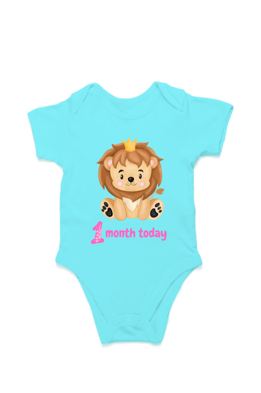 1 Month Celebration :  Lion Baby Gril Rompers Printed For Your Baby's Monthly Milestone  SHP99