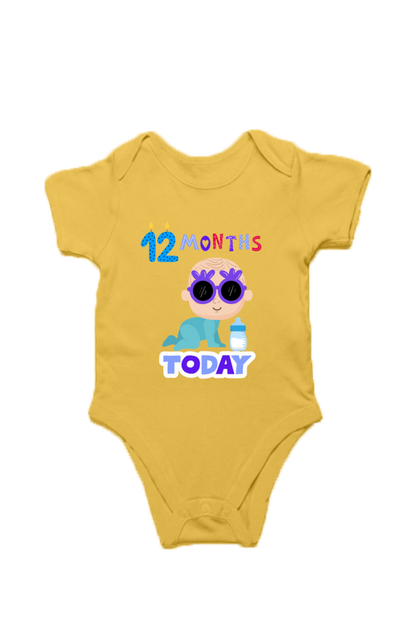 12 Month Celebration : Cool Baby Rompers Printed For Your Baby's Monthly Milestone