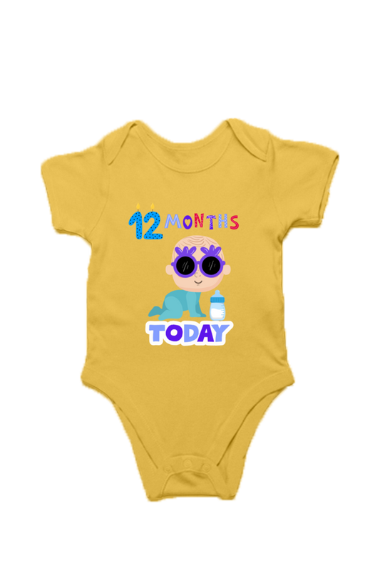 12 Month Celebration : Cool Baby Rompers Printed For Your Baby's Monthly Milestone  SHP99