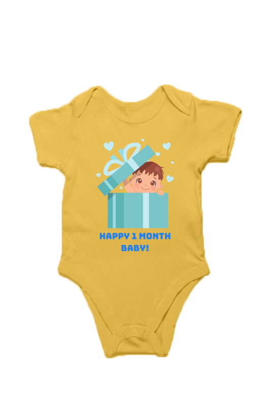 Surprise Package of Cuteness: 1-Month Baby Romper For Your Sweet Baby Boy!  SHP99