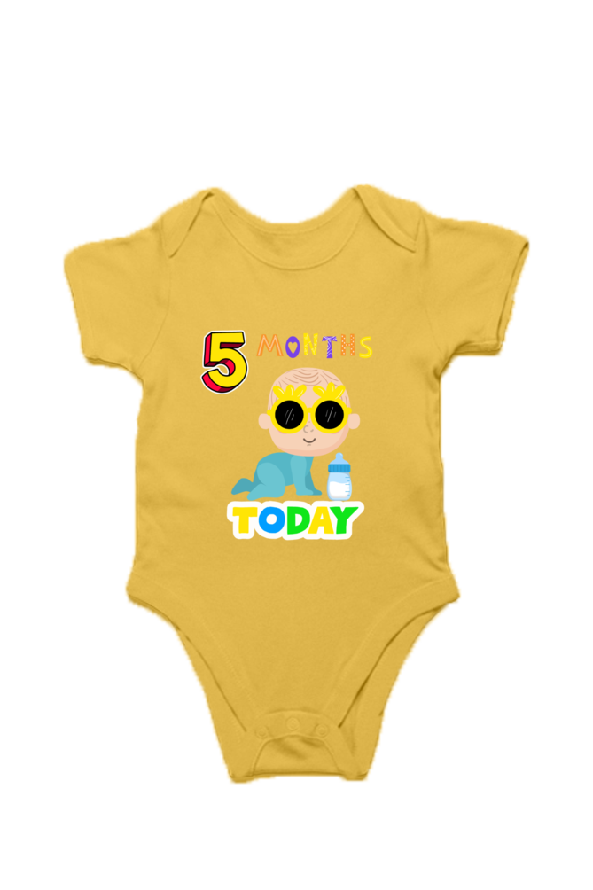 5 Month Celebration :  Cool Baby Rompers Printed For Your Baby's Monthly Milestone  SHP99