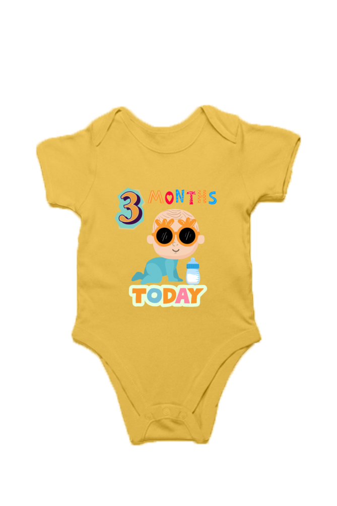3 Month Celebration :  Cool Baby Rompers Printed For Your Baby's Monthly Milestone