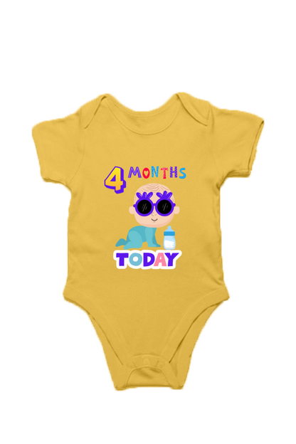 4 Month Celebration :  Cool Baby Rompers Printed For Your Baby's Monthly Milestone  SHP99