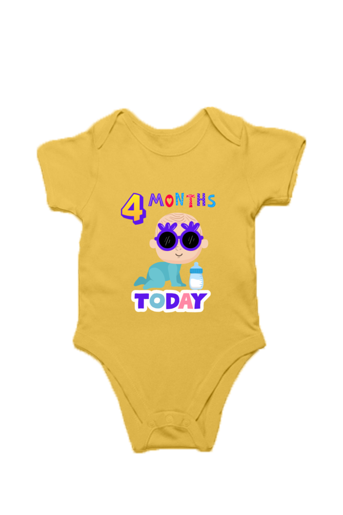 4 Month Celebration :  Cool Baby Rompers Printed For Your Baby's Monthly Milestone  SHP99